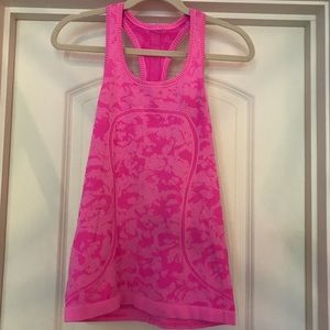 Lululemon Swiftly Tech Pink Camo Tank Top